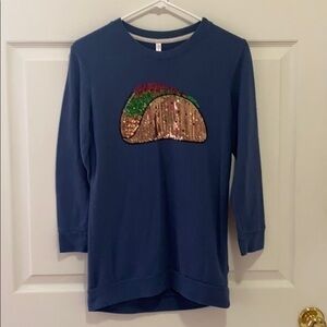 Taco Bling Sweater size 10/12 Large xhilar…